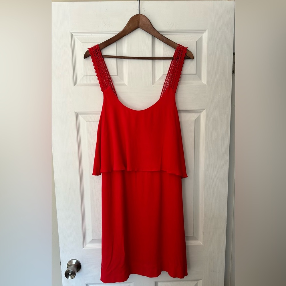 Maeve Anthropologie Red Dress 10